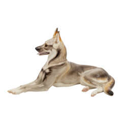 NYMPHENBURG, Porzellanfigur „Schäferhund“