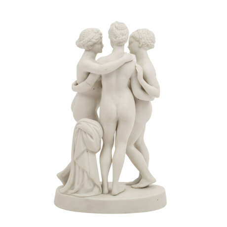 KATZHÜTTE Figurengruppe "3 Grazien", 20. Jahrhundert - Foto 3