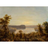 LÖFFLER, Leopold, ATTRIBUIERT / UMKREIS (1827-1898), "Abendsonne über dem See", - Foto 1