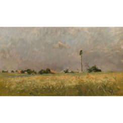 DAMOYE, EMMANUEL (1847-1916) "Weite Landschaft mit Häuser"