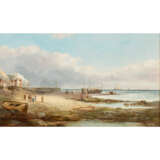 WILSON, JOHN JAMES (1818-1875), "Uferszene mit Fischern vor der Küste" - Foto 1