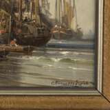 KUWASSEG, CHARLES EUPHRASIE (1838-1904), "Segelschiffe vor holländischer Hafenstadt", - Foto 3