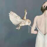 Painting “The girl with the owl”, Canvas, Oil paint, Romanticism, Mythological, 2020 - photo 1