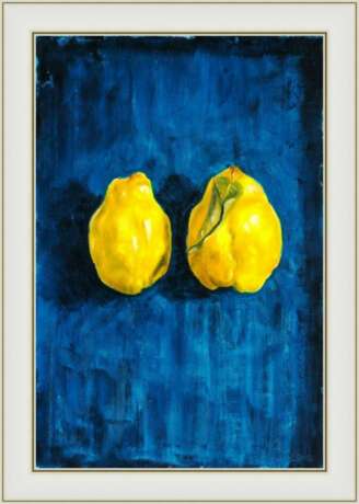 Painting “Two Quinces”, Canvas, Oil paint, Realist, Still life, 2017 - photo 4