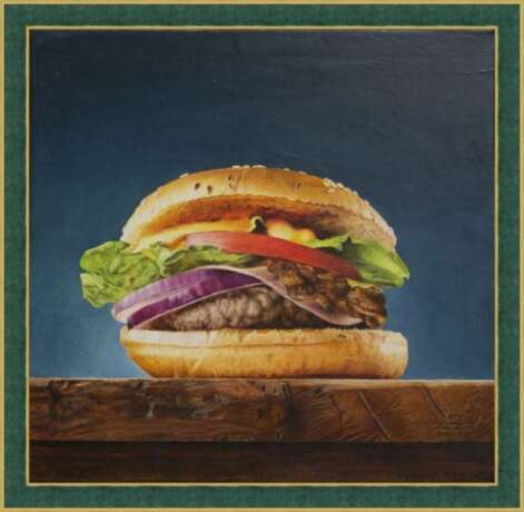 Painting “Just Hamburger”, Canvas, Oil paint, Realist, Still life, 2020 - photo 3