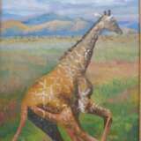Картина «В саванне», Картон, Масляные краски, Импрессионизм, Пейзаж, 2005 г. - фото 1