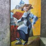 Painting “Ms. Luba on the balcony”, Canvas, Oil paint, Fantasy, 2020 - photo 1
