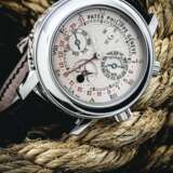 PATEK PHILIPPE A MAGNIFICENT AND VERY RARE PLATINUM DOUBLE-D... - photo 1