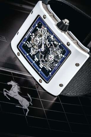 RICHARD MILLE A UNIQUE 18K WHITE GOLD AND WHITE CERAMIC RECT... - фото 1