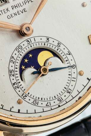 PATEK PHILIPPE A VERY FINE AND EXTREMELY RARE 18K PINK GOLD ... - photo 3