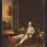 ÉCOLE FRANÇAISE VERS 1775, ENTOURAGE DE JEAN HUBER DIT HUBER-VOLTAIRE - Foto 1
