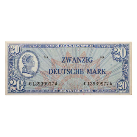 Deutschland, Alliierte Besatzung - Banknote 20 Deutsche Mark o.D., - Foto 1