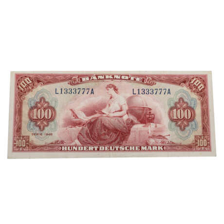 Deutschland, Aliiierte Besatzung - Banknote 100 Deutsche Mark Serie 1948, - Foto 1