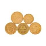 5 Goldmünzen GB/USA/Frankreich/Russland/Belgien - - photo 2