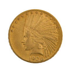 USA/GOLD -10 Dollars 1908, Indian Head, ss+,
