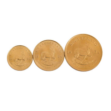 Südafrika/GOLD - 1 oz., 1/2 oz. und 1/4 oz. Krügerrand. - Foto 2