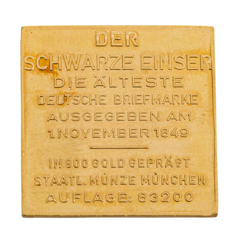 Briefmarken in Gold - "Bayern 1er", 8,1 Gramm rauh, - Foto 2