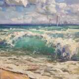 Gemälde „Meer“, Leinwand, Ölfarbe, Impressionismus, Landschaftsmalerei, 2020 - Foto 1