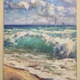 Gemälde „Meer“, Leinwand, Ölfarbe, Impressionismus, Landschaftsmalerei, 2020 - Foto 3