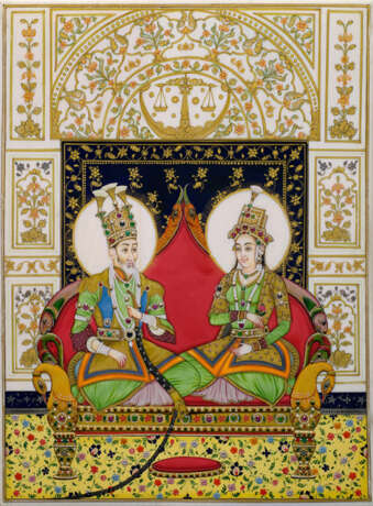 Kostbare Miniatur des Bahadur Shah Zafar II. - Foto 1