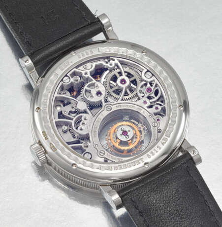 BREGUET A VERY FINE AND RARE PLATINUM AND PINK GOLD SKELETON... - photo 2