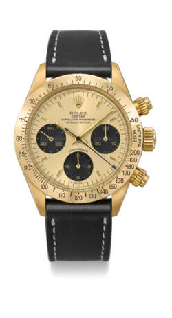 ROLEX A VERY RARE AND ATTRACTIVE 18K GOLD CHRONOGRAPH WRISTW... - photo 1