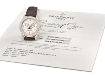 Patek Philippe A very fine 18K white gold automatic annual c...