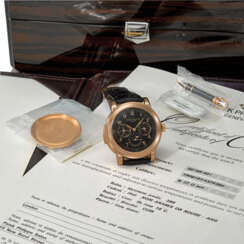 Patek Philippe A very fine and rare 18K pink gold automatic ...