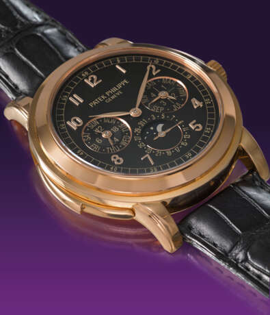 Patek Philippe A very fine and rare 18K pink gold automatic ... - фото 3