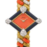 Piaget A very fine and elegant 18K gold, black onyx, coral a... - фото 1