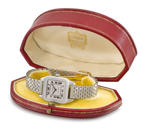 Cartier A fine and rare platinum and 18K gold square-shaped ... - photo 1