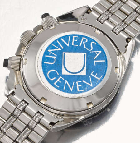 Universal A very rare and unusual stainless steel chronograp... - photo 3