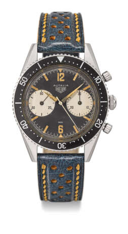 Heuer A fine and extremely rare stainless steel chronograph ... - photo 1