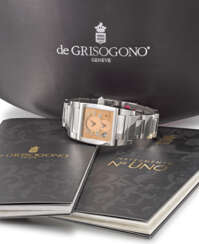 de Grisogono A large stainless steel square-shaped automatic...