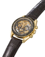 OMEGA A VERY FINE AND RARE 18K GOLD LIMITED EDITION SKELETON...