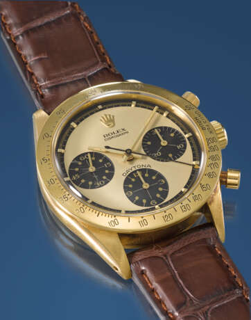 Rolex A very fine and extremely rare 18K gold chronograph wr... - Foto 3