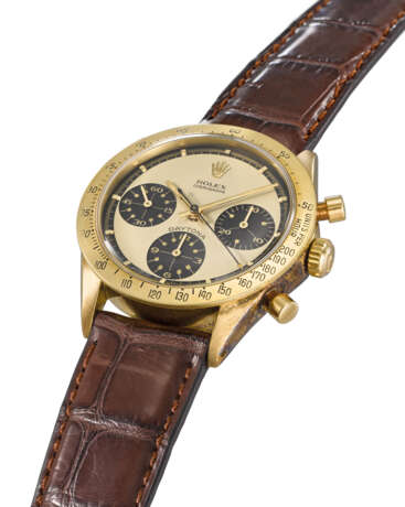 Rolex A very fine and extremely rare 18K gold chronograph wr... - фото 4