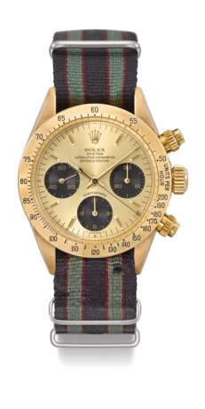 Rolex A very fine, rare and attractive 14K gold chronograph ... - photo 1