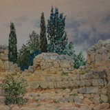 Drawing “The ruins of the temple”, Paper, Watercolor, Realist, Landscape painting, 2005 - photo 1