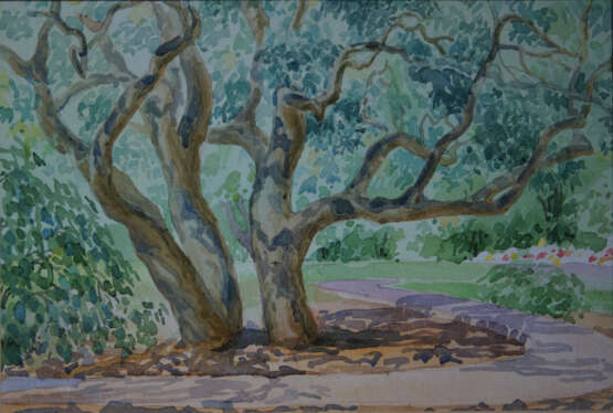 Drawing “Oliva.”, Paper, Watercolor, Realist, Landscape painting, 2003 - photo 1