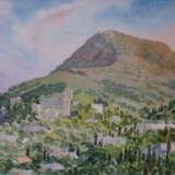 Drawing “Castel”, Paper, Watercolor, Realist, Landscape painting, 2003 - photo 1