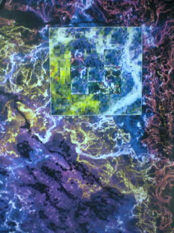 "Tesseractentity" Canvas Mixed media Avant-garde Landscape painting 2009 - photo 1