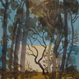 Drawing “Winter.”, Paper, Watercolor, Realist, Landscape painting, 1997 - photo 1