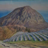 Drawing “Lavender”, Paper, Watercolor, Realist, Landscape painting, 1998 - photo 1