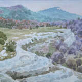 Drawing “For Tash Air”, Paper, Watercolor, Realist, Landscape painting, 2003 - photo 1