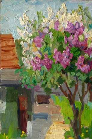 Painting “Lilac”, Grigory Stepanovich Stupenko (1926), Canvas, Oil paint, Realist, Landscape painting, 1970 - photo 1