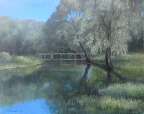 Painting “Morning in the Belarusian Polesie”, Canvas, Oil paint, Realist, Landscape painting, 2019 - photo 1