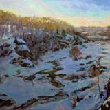 Peinture «La rivire, bloqué la glace», Toile, Peinture à l'huile, Réalisme, Peinture de paysage, Russie, 2018 - photo 1