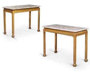 A PAIR OF GEORGE I GILTWOOD SIDE TABLES