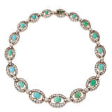 A LATE 19TH CENTURY TURQUOISE AND DIAMOND NECKLACE - photo 1
